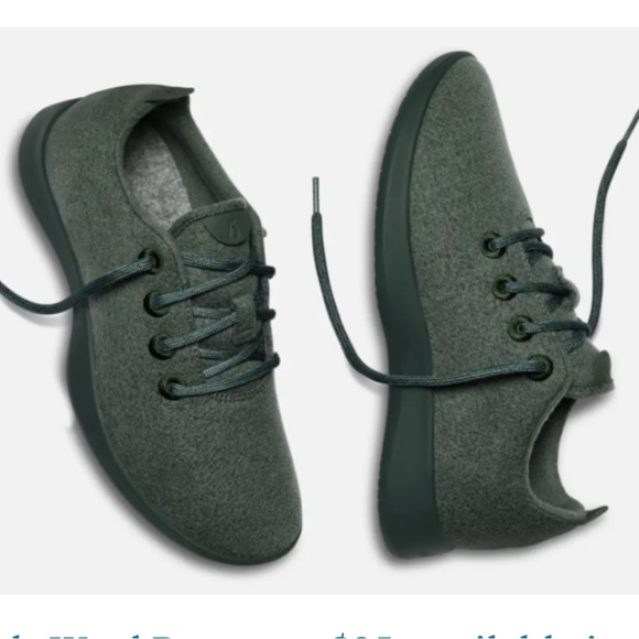 - men’s wool runners Tuke Matcha green sole running shoe...